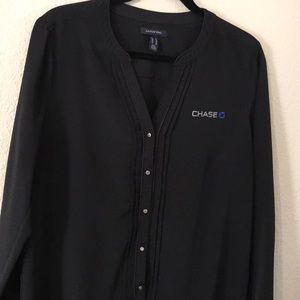 Chase apparel lands end button up blouse 12